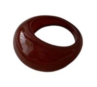 Songelt Eleganti anelli in resina di larghezza larga con bordi arrotondati ipoallergenici gioielli da dito fatti a mano impilabili anelli a fascia larga in resina, Misura unica, come descritto, come