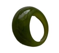 Songelt Eleganti anelli in resina di larghezza larga con bordi arrotondati ipoallergenici gioielli da dito fatti a mano impilabili anelli a fascia larga in resina, Misura unica, come descritto, come