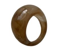 Songelt Eleganti anelli in resina di larghezza larga con bordi arrotondati ipoallergenici gioielli da dito fatti a mano impilabili anelli a fascia larga in resina, Misura unica, come descritto, come