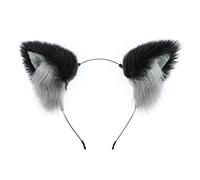 Songelt Fasce di peluche Animale Peloso Per Orecchie Cerchietto Per Capelli Cerchio Per Capelli Cosplay Copricapo Per Halloween Forniture Del Partito Orecchie Fascia Cosplay Make Up Ragazza Peluche