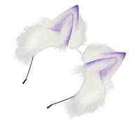 Songelt Fasce per capelli con orecchie di gatto in peluche con sfumature colorate, accessorio regolabile per cosplay per amanti degli anime, costume di Halloween, uso quotidiano