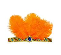 Songelt Fasce per capelli con piume, per martedì grasso ballo di fine anno, copricapo per feste, carnevale, celebrazioni, copricapo per lo styling dei capelli, fascia elastica con piume