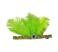 Songelt Fasce per capelli con piume, per martedì grasso ballo di fine anno, copricapo per feste, carnevale, celebrazioni, copricapo per lo styling dei capelli, fascia elastica con piume