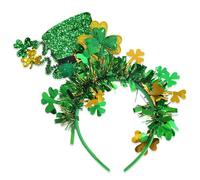 Songelt Fasce per capelli con trifogli verdi morbide e confortevoli, colorate, per feste a tema, divertimento, Halloween