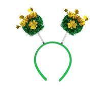 Songelt Fascia irlandese Bowknot Shamrock Fascia Patricks Day Fascia Donna Paillettes di Natale per Festival Fotografia Fasce irlandesi per donne Fasce per capelli Ragazze Uomini