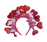 Songelt Fascia per capelli con paillettes a forma di cuore per San Valentino e feste, confortevole, accessorio per capelli a forma di cuore
