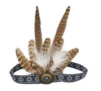 Songelt Fascia per capelli con piume etniche per feste di carnevale per donne eventi culturali e feste a tema FatTuesday, accessori per feste in costume, musica festival