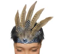 Songelt Fascia per capelli con piume etniche per feste di carnevale per donne eventi culturali e feste a tema FatTuesday, accessori per feste in costume, musica festival
