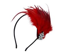 Songelt Fascia per capelli in stile anni '20, con piume, per feste in maschera, feste in maschera, carnevale, accessori per feste, elegante copricapo