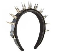 Songelt Fascia per capelli punk con rivetti, stile steampunk, rock, gotico, punk, in pelle