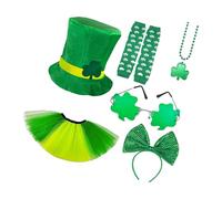 Songelt Festival Day Celebration Costume Set Festival Day Outfit Tema Verde Set Per Tessuto Divertente Partito