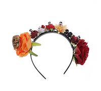 Songelt Fiore Teschio Fascia Cosplay Copricapo Per Halloween Fatti A Mano Rosa Cranio Fascia Per Capelli Gotico Copricapo Forniture Del Partito
