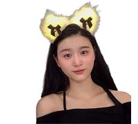 Songelt Lampeggiante Per Orecchio Fascia Peluche Orecchie Gattino Cerchio Dei Capelli Elastico Illuminare Puntelli Foto di Halloween Forniture Per Feste Illuminano Le Fasce Per Capelli Incandescente