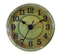 Songelt Meccanismo di orologio al quarzo placcato oro da 70 mm con lancette in metallo nero per orologi da parete e decorazioni per la casa, unità di orologio al quarzo multifunzionale