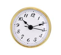 Songelt Meccanismo di orologio al quarzo placcato oro da 70 mm con lancette in metallo nero per orologi da parete e decorazioni per la casa, unità di orologio al quarzo multifunzionale