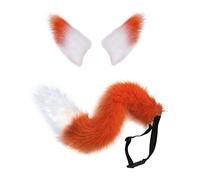 Songelt Orecchie Animali Clip di Capelli Coda Set Peluche Copricapo Festa di Halloween Copricapo Cosplay Costume Animale Accessori Per Capelli Orecchie Fascia E Coda
