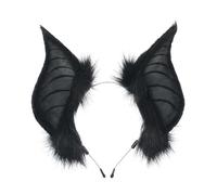 Songelt Orecchie di pipistrello fatte a mano Fasce per capelli con orecchie di animale cerchietti copricapo Halloween cosplay costume animale peloso cerchietto per capelli