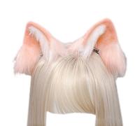 Songelt Orecchio peloso Anime Cosplay Accessorio per capelli Orecchie di animali Volpi Fascia Clip per capelli Carino Peluche Copricapo per Peluche Orecchie di Animale Peloso Fascia Clip Adulto Gatti