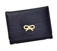 Songelt Portafogli da donna piccoli e compatti in pelle PU pochette borse porta carte da donna borsa per soldi pochette borsa a tre ante borse a tre ante frizione, Nero , Bellezza di massa