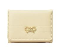 Songelt Portafogli da donna piccoli e compatti in pelle PU pochette borse porta carte da donna borsa per soldi pochette borsa a tre ante borse a tre ante frizione, Giallo, Bellezza di massa
