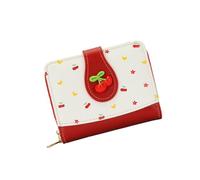 Songelt Portafoglio da donna Semplice Bifolds Portafogli in Pelle PU Borsa Sottile Breve Portafoglio Piccolo Bifolds Porta Carte di Contanti Borsa Compatta Bifold Frizione Borsa, Rosso, Bellezza di
