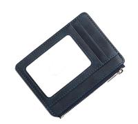 Songelt Portamonete in pelle PU con cerniera e finestra trasparente per proteggere le informazioni sicure e facile accesso, organizer leggero per carte, Blu, Bellezza di massa