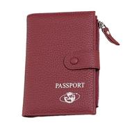 Songelt Portamonete in pelle PU per passaporti organizzati con carte e contanti, per viaggiatori frequenti e vacanze in famiglia, organizer da viaggio in famiglia, A, Bellezza di massa