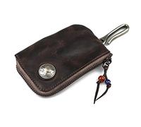 Songelt Portatile In Pelle Per Portafoglio Per Gli Uomini Breve Vintage Cerniera Auto Chiavi Titolare Dell'automobile Titolare, Caff, One Size