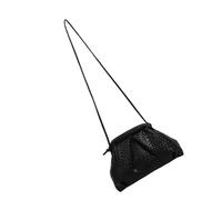Songelt Pratica borsa a tracolla intrecciata tracolla regolabile in pelle PU borsa ascellare per pendolarismo e riunioni di lavoro borsa da sera tessuta, Nero , One Size