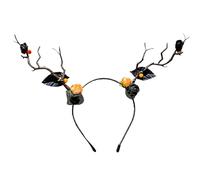 Songelt Punk Branch - Fascia per capelli per Halloween, giorno della morte, per adulti e bambini, per feste a tema, in tulle, con teschio, fiore, accessorio per feste