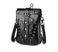 Songelt Punk Crossbody Bag per le donne piccolo teschio borsa a tracolla in pelle con tracolla regolabile per viaggi shopping e uso quotidiano elegante donna