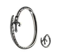 Songelt Set di gioielli con spade apribili e anelli abbinati, stile vintage, regolabili, per donne, design aperto e regolabile