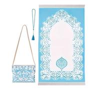 Songelt Set di tappeti da preghiera musulmani islamici Eid regalo tappetino con borsa e perline da viaggio portatile per matrimoni set di tappeti musulmani con borsa e perline