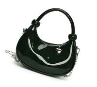 Songelt Trendy 2025 Lucido Donne Annodato Top Handle Crossbody Borsa A Tracolla Con Tracolla A Catena Staccabile Per Varie Occasioni Tracolla A Catena Staccabile, Verde, One Size