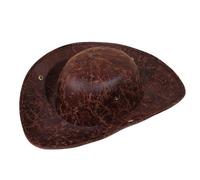 Songelt Tricorno Cappello storico Coloniale Cappello Partito PU Pelle Pirata Coloniale Tricorno Pirata Cappelli Pirata Per La Scuola Gioca Steampunk Adulto Storico