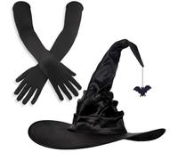 Songelt Vampiri Halloween Hat Set Stage Performance Hat Multifunzionale Strega per feste a tema e spettacoli teatrali vestito in maschera