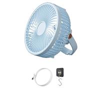 Songelt Ventilatore a sospensione multifunzione a 3 velocità con gancio 2000 mAh piccolo ventilatore da soffitto ricarica USB campeggio da 17,5 cm decorazione per feste da appendere all'aperto per