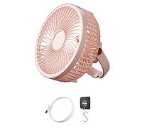Songelt Ventilatore a sospensione multifunzione a 3 velocità con gancio 2000 mAh piccolo ventilatore da soffitto ricarica USB campeggio da 17,5 cm decorazione per feste da appendere all'aperto per