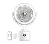 Songelt Ventilatore da tavolo girevole con motore brushless con velocità regolabile per ufficio, viaggi, campeggio, silenzioso, ricarica USB