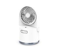 Songelt Ventilatore da tavolo ricaricabile con luce notturna USB per nebbia d'acqua Ventilatore da ufficio desktop 3 velocità regolabile per il dispositivo di raffreddamento dell'aria della stanza