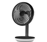 Songelt Ventilatore da tavolo USB Ventilatore portatile con lampada da tavolo 4 velocità Scrivania silenziosa per tavolo da ufficio Camera da letto Cucina Ventilatori da scrivania portatili a batteria