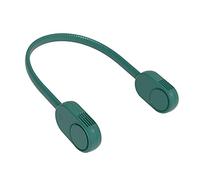 Songelt Ventilatore portatile da appendere al collo mani ricarica USB 3 impostazioni di velocità Raffreddatore d'aria Ventilatore da collo appeso portatile verde