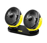 Songelt Ventilatore USB per auto con doppia testa 2 velocità ventola di raffreddamento per auto circolazione dell'aria interna ruota a 360 gradi doppia testa Usb