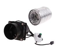 Songelt Ventola aspirante compatta e portatile con tubo di condotto e tubo di ventilazione per cucina, bagno, uso ventilatore USB alimentato tramite USB