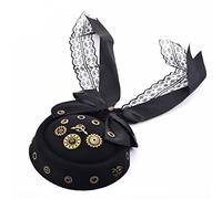 Songelt Vintage Gear Top Hat Donne Gotico Steampunk Cappello Con Fiocco Pizzo Top Clip di Capelli Copricapo Per Cosplay Carnevale Clip On Per Donne Ragazze Fascia