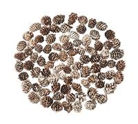 Songjum 100 Pezzi Mini Pigne di Natale con Vernice Bianca Pigne Piccole Innevate Natalizie per Casa Feste Artigianato Matrimonio Albero di Natale Decorazione Autunno Invernale