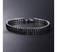 SONGK 4mm Cubic Zirconia Bracciale da Tennis Verde Bracciali a Catena per Donna Uomo Catena a Mano Color Argento Color Oro CZ Catena Homme Jewelry