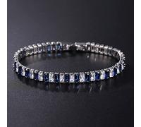 SONGK 4mm Cubic Zirconia Bracciale da Tennis Verde Bracciali a Catena per Donna Uomo Catena a Mano Color Argento Color Oro CZ Catena Homme Jewelry