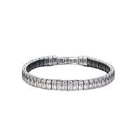 SONGK 4mm Cubic Zirconia Bracciale da Tennis Verde Bracciali a Catena per Donna Uomo Catena a Mano Color Argento Color Oro CZ Catena Homme Jewelry