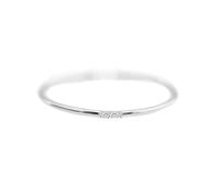 SONGK Anelli di barretta di zirconi Minimi per Le Donne Regalo 3 Colori 1mm Anello di Gioielli di Moda Sottile Rotondo Pieno